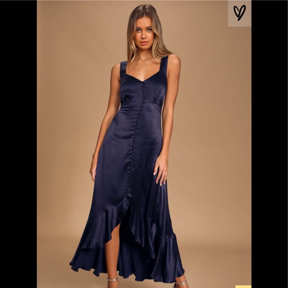 Lulus Abundant Love navy dress XS